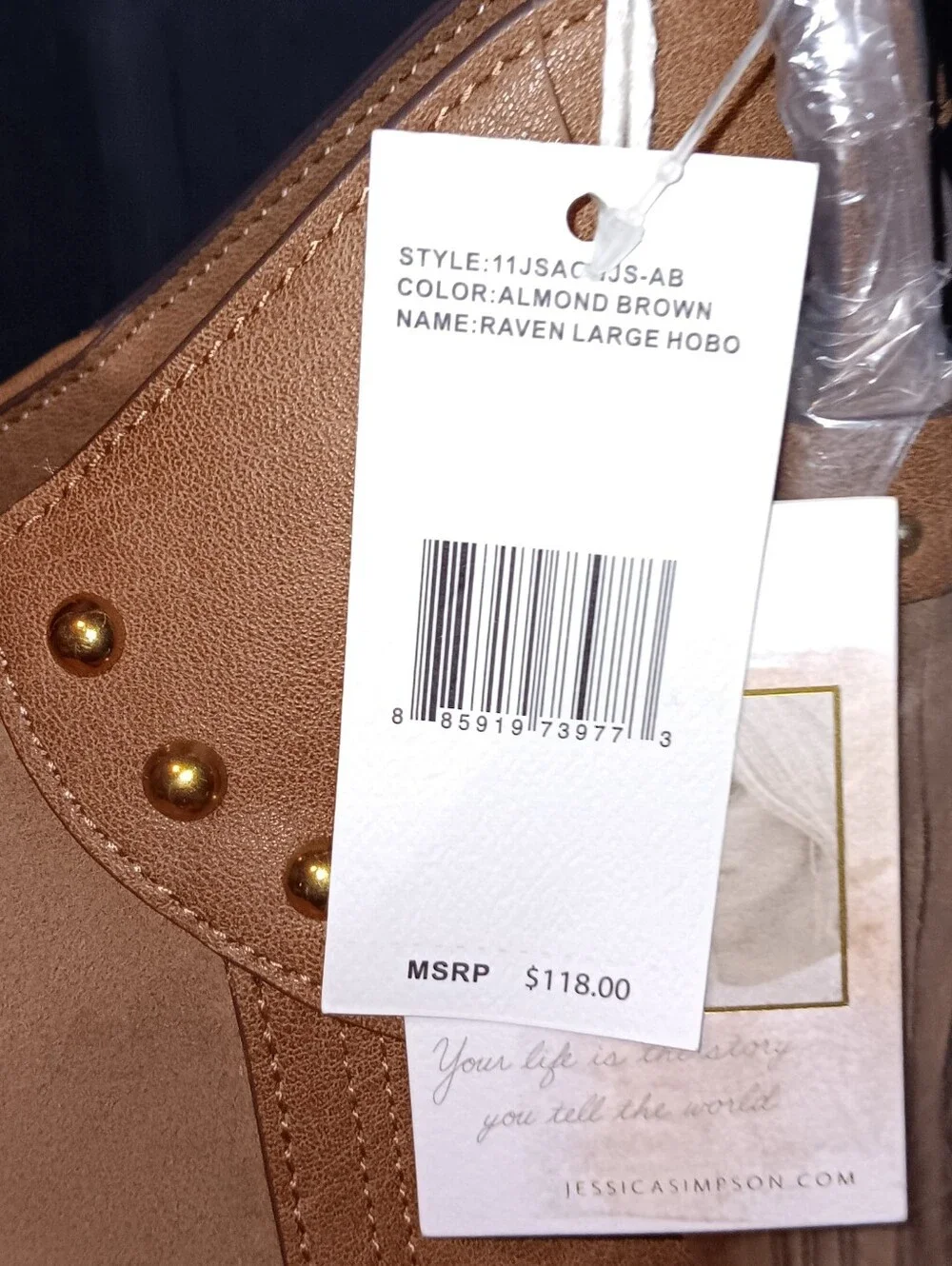 Jessica Simpson Brown Suede & Leather Hobo Bag